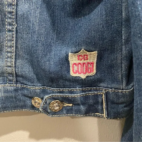 Coogi Embroidered Denim Patch Jacket Dark Blue Large - Picture 11 of 11